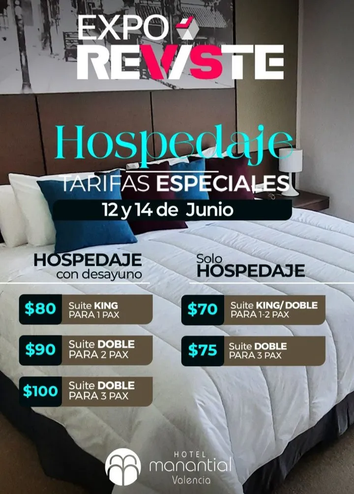 Hotel Manantial Valencia — Sede exclusiva de Expo Reviste 2026